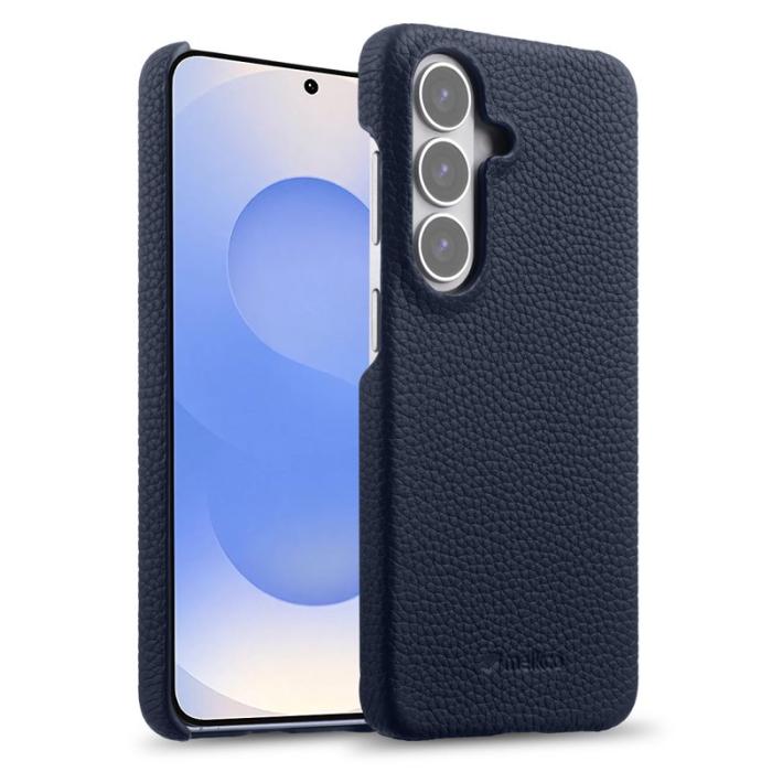 Melkco - MELKCO Mobilskal för Samsung Galaxy S26 Plus Äkta läder Magnetiskt - Mörkblå