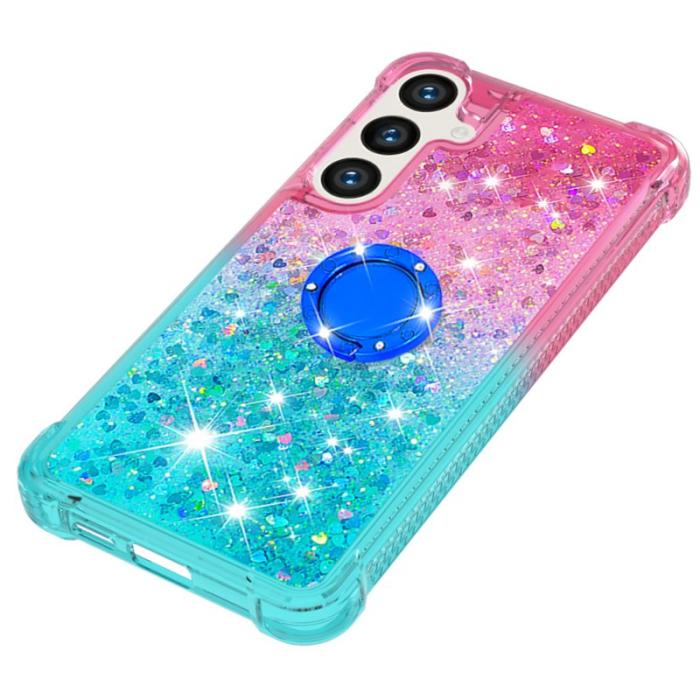 OEM - Mobilskal för Samsung Galaxy S26 Plus TPU Kickstand - Rosa+Himmelsblå