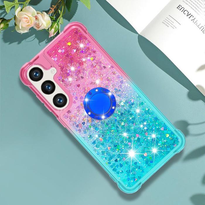 OEM - Mobilskal för Samsung Galaxy S26 Plus TPU Kickstand - Rosa+Himmelsblå