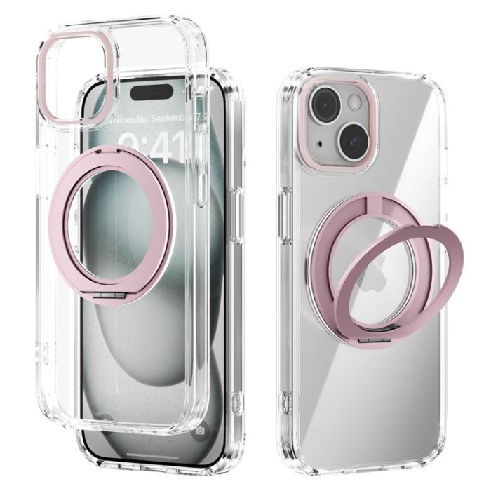 ABEEL - ABEEL Q-LUCK Mobilskal till iPhone 14 Shockproof TPU + PC - Rosa