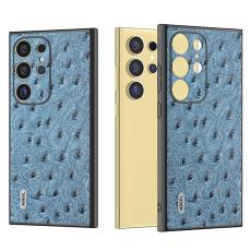 ABEEL - ABEEL Mobilskal till Samsung Galaxy S24 Ultra &Auml;kta L&auml;der Bl&aring;
