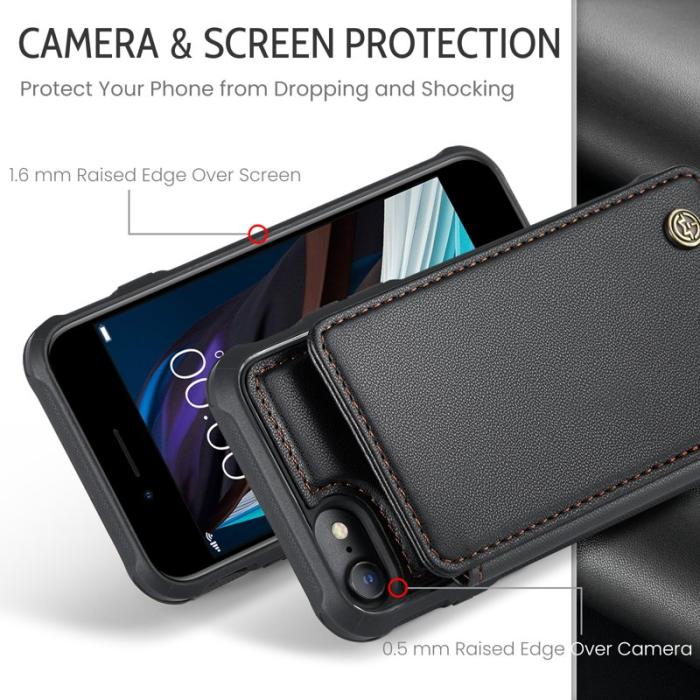 Caseme - CASEME C22 Fodral för iPhone 6/6s/7/8/SE (2020/2022) Svart