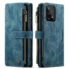 Caseme - CASEME Konstl&auml;der Pl&aring;nboksfodral f&ouml;r Samsung Galaxy A53 5G med rem - Gr&ouml;n