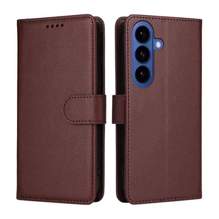 OEM - Mobilskal till Samsung Galaxy S26 Plus RFID-Skydd 3 Kortfack KonstLäder - Brun