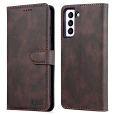 AZNS - AZNS Samsung Galaxy S21 FE 5G Pl&aring;nboksfodral Konstl&auml;der - Brun