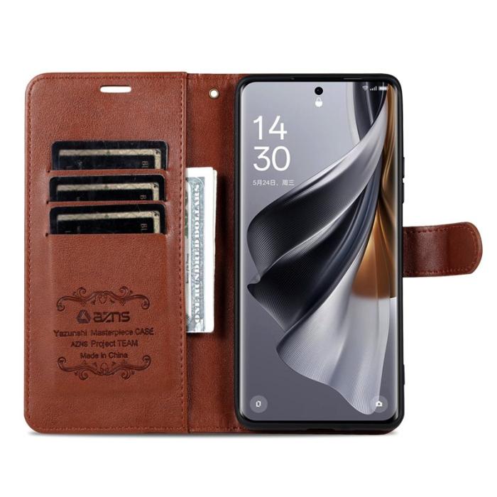 AZNS - AZNS Xiaomi 17 Pro Max Plånboksfodral Anti-Scratch Konstläder - Brun