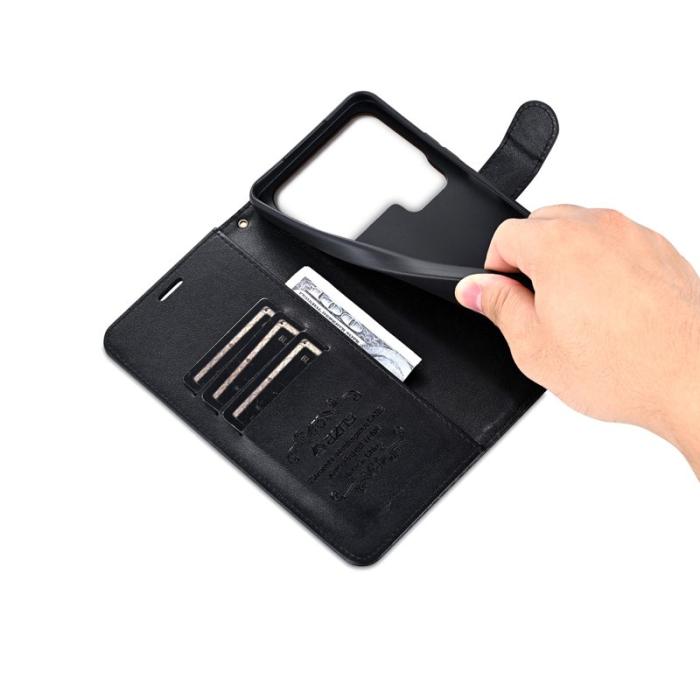 AZNS - AZNS Xiaomi 17 Pro Max Plånboksfodral Anti-Scratch Konstläder - Svart