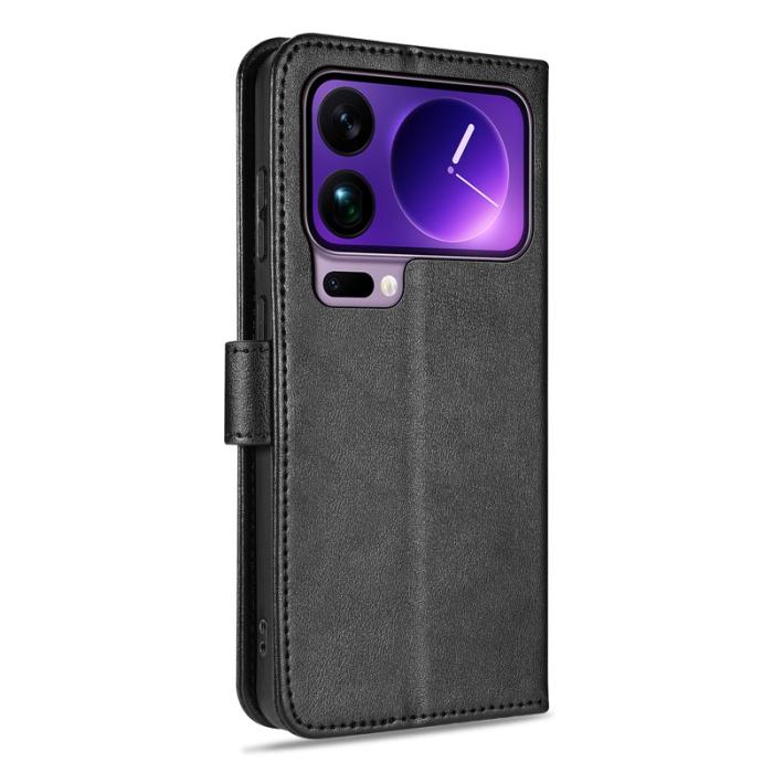AZNS - AZNS Xiaomi 17 Pro Max Plånboksfodral Anti-Scratch Konstläder - Svart