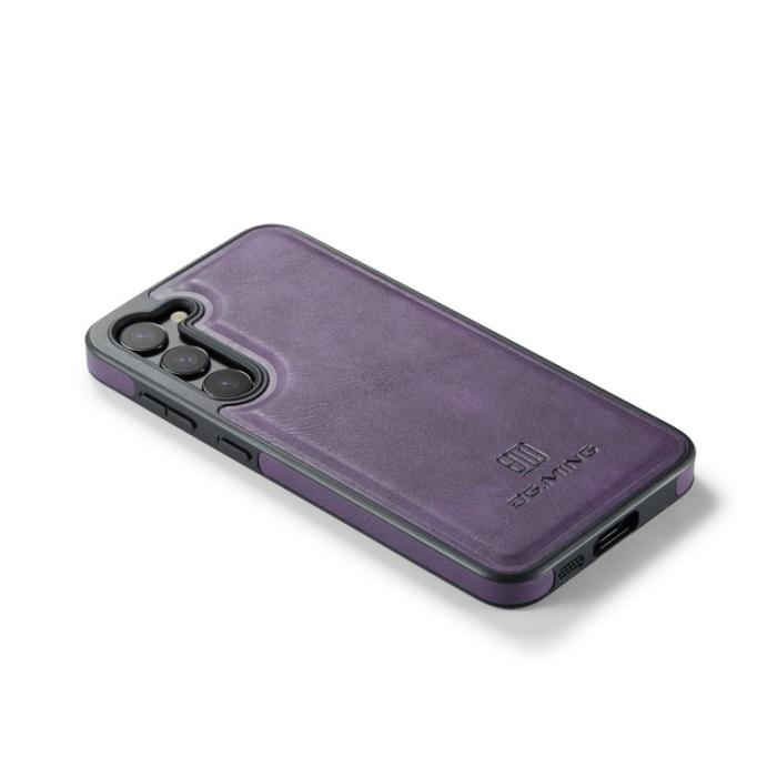 DG.MING - DG.MING Mobilskal till Samsung Galaxy S23 Läderbelagt PC+TPU Lila