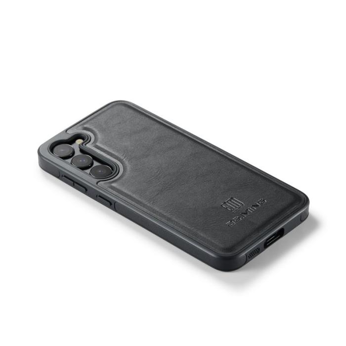 DG.MING - DG.MING Mobilskal till Samsung Galaxy S23 Läderbelagt PC+TPU Svart