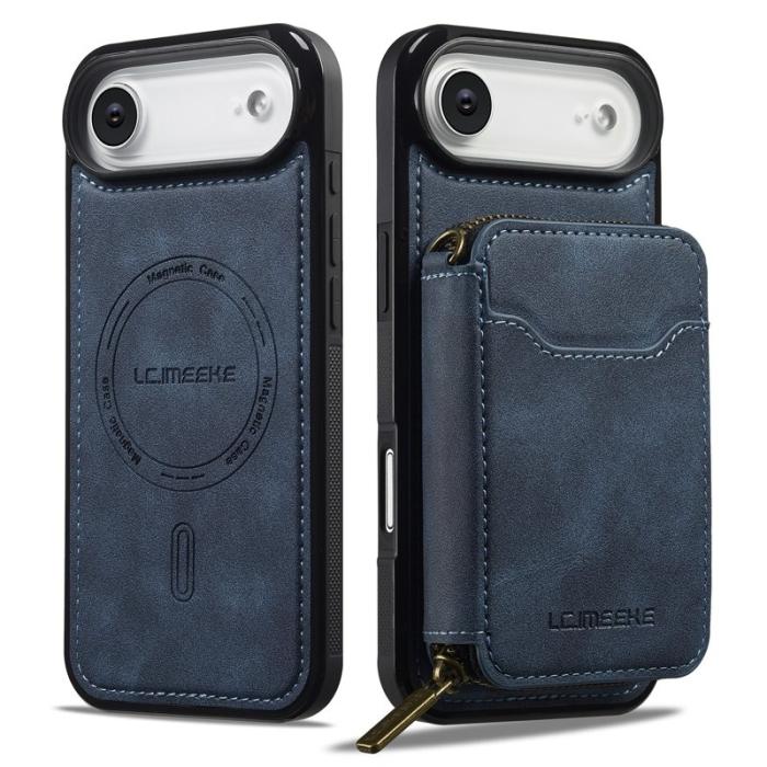 LC.imeeke - LC.IMEEKE L6 iPhone Air Plånboksfodral Magnetiskt Konstläder - Blå