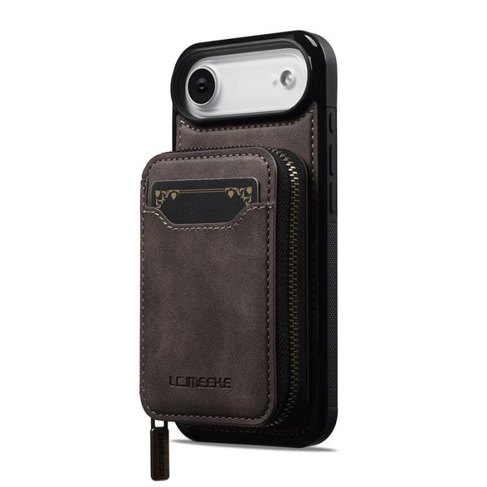 LC.imeeke - LC.IMEEKE L6 iPhone Air Plånboksfodral Magnetiskt - Konstläder - Brun