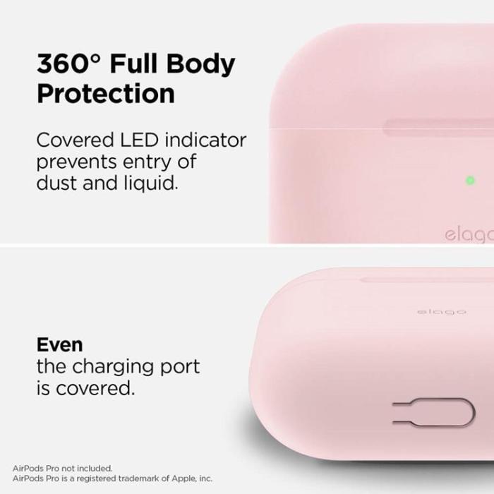 BUFFALO - ELAGO Silikon Skyddsväska för Airpod Pro - Rosa