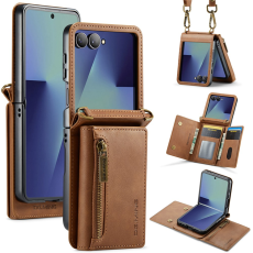 DG.MING - DG.MING Galaxy Z Flip 7 Mobilskal RFID Blocking M5 - Brun