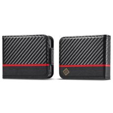 LC.imeeke - LC.IMEEKE Samsung Galaxy Z Flip3 Pl&aring;nboksfodral Konstl&auml;der - Svart