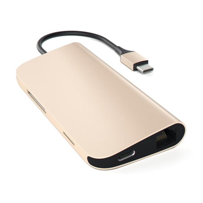 UTGATT1 - Satechi USB-C Multi-Port Adapter 4K Gigabit Ethernet - Guld
