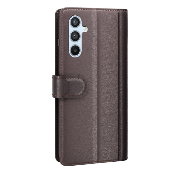 A-One Brand - Galaxy A54 5G Plånboksfodral Äkta Läder Folio Flip - Brun