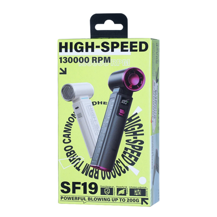Remax - REMAX Höghastighetsjusterbar Handhållen Fläkt 130000 RPM RS-SF19 