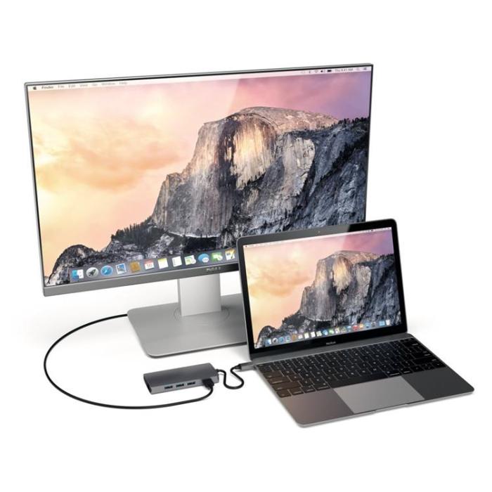 Satechi - Satechi USB-C Multi-Port Adapter 4K Gigabit Ethernet V2 - Space Grå