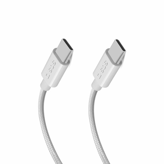 SBS - SBS 2 x USB-C Kabel 2m 60W med Power Delivery - Grå