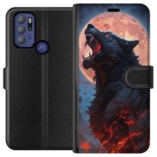iSecrets - Plånboksfodral till Motorola Moto G60S med Ylande varg