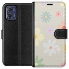 iSecrets - Plånboksfodral till Motorola Moto G73 med fejdande blommor