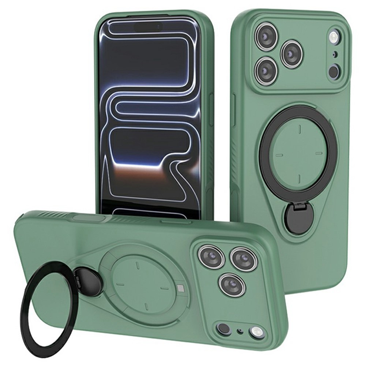 iPhone 17 Pro Mobilskal MagSafe Rotating Kickstand TPU PC - Grön (Grön) | 2353 | AlltMobil