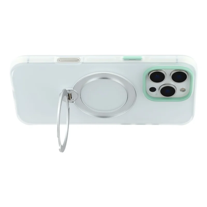KIGC - KIGC iPhone 16 Pro Max Mobilskal Rotating Kickstand - Transparent