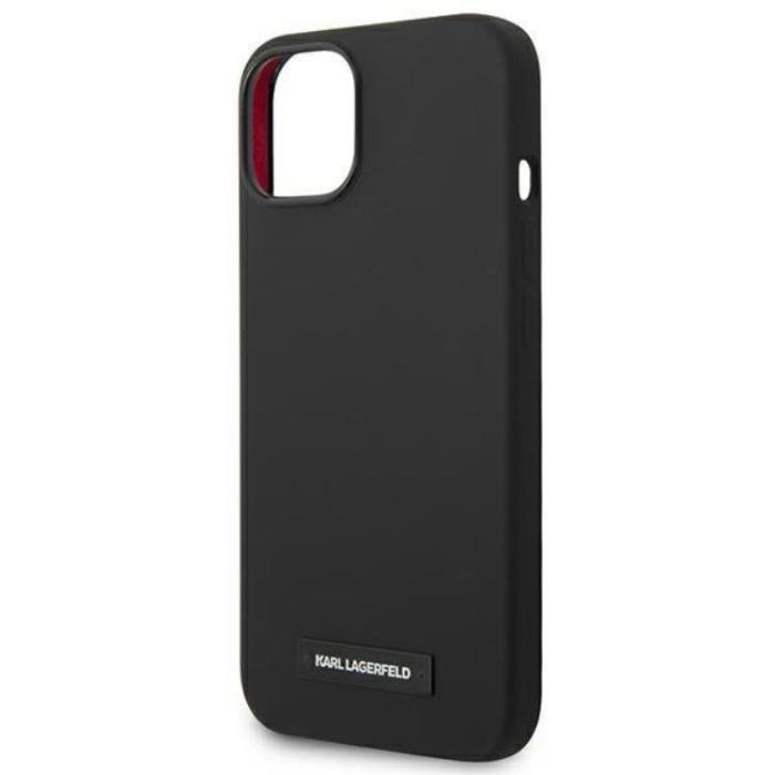 KARL LAGERFELD - Karl Lagerfeld iPhone 14 Plus Skal Magsafe Silicone Plaque - Svart