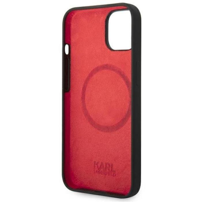 KARL LAGERFELD - Karl Lagerfeld iPhone 14 Plus Skal Magsafe Silicone Plaque - Svart