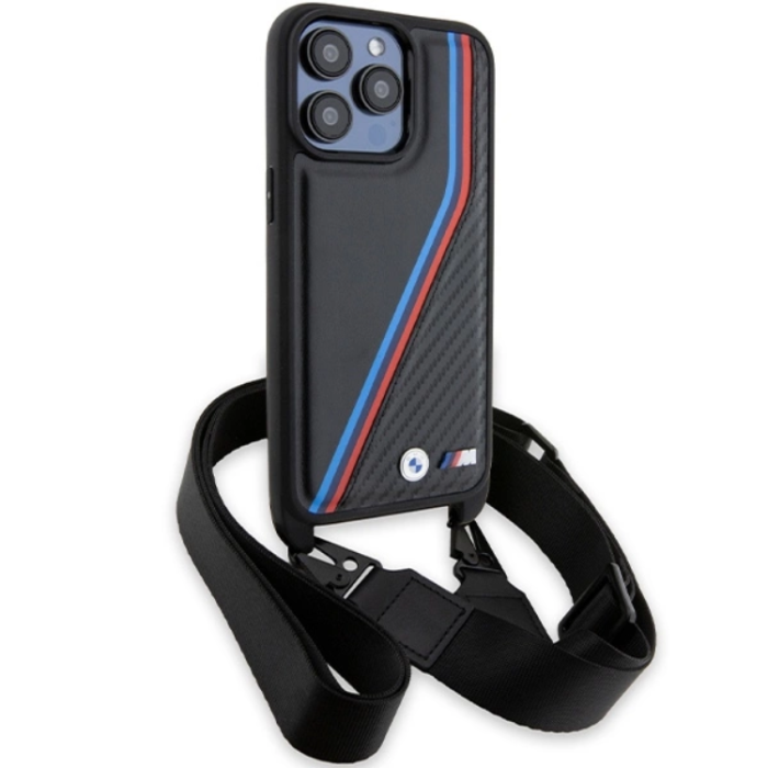 BMW - BMW iPhone 15 Pro Halsbandsskal M Edition Carbon Tricolor