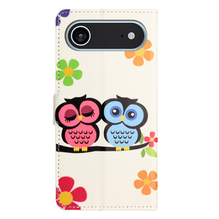 A-One Brand - iPhone Air Plånboksfodral Pattern Print - Par Ugglor