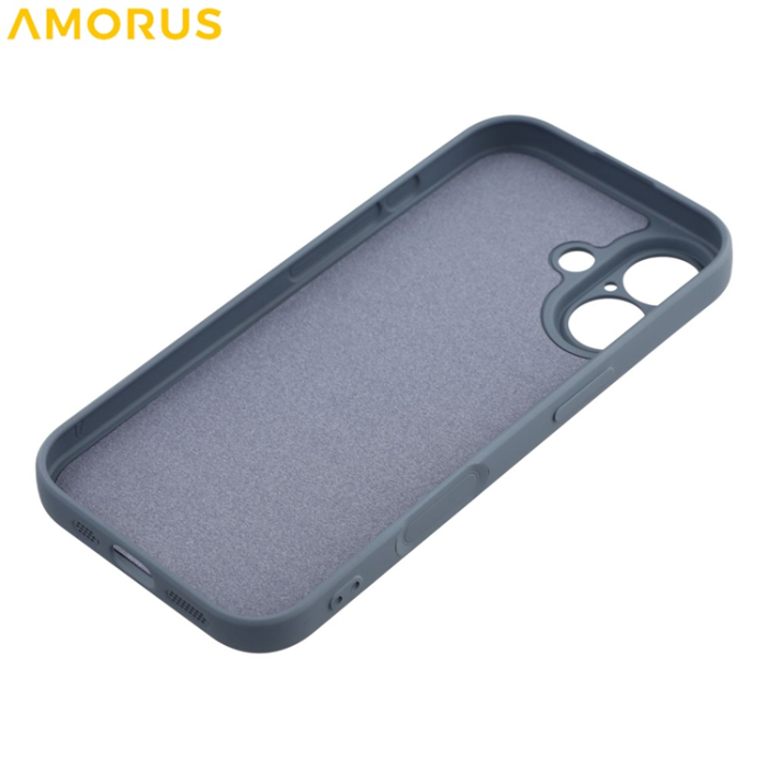 Amorus - AMORUS iPhone 17 Mobilskal Precise Cutouts TPU Fiber - Lavendelgrå