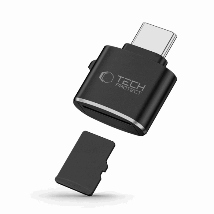 Tech-Protect - Tech-Protect Ultraboost Type-C till Kortläsare Micro Sd/Tf - Svart