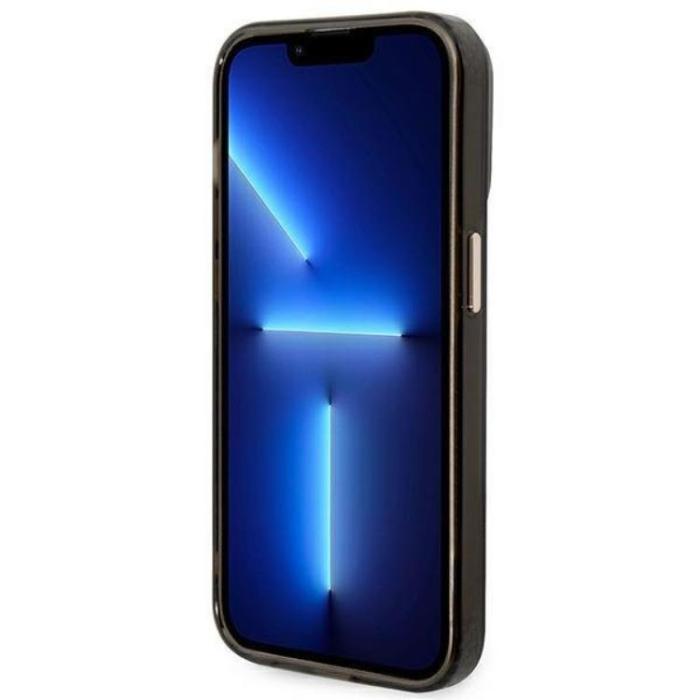 Guess - GUESS iPhone 14 Pro Skal MagSafe Gold Outline Translucent - Svart