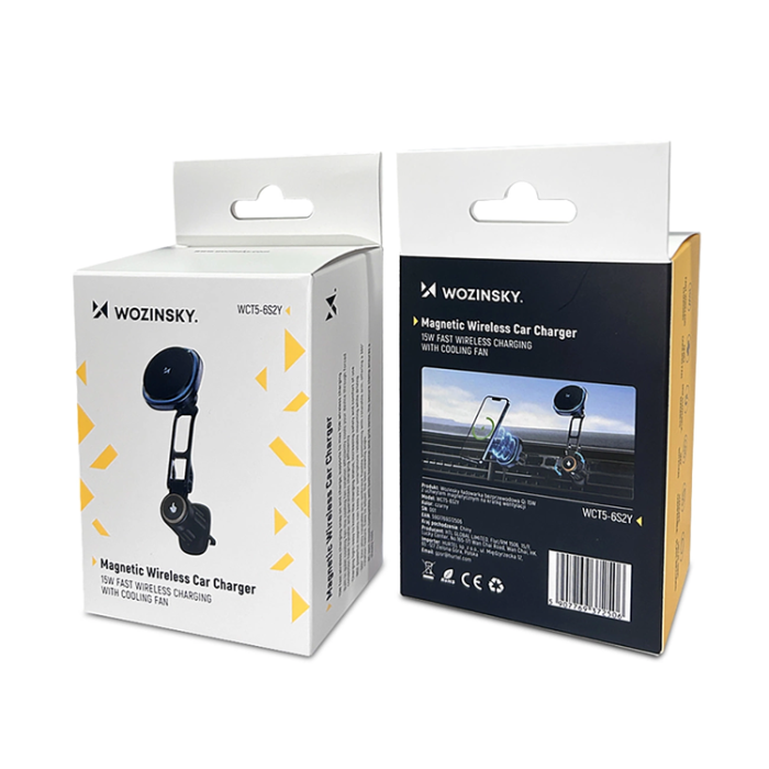 Wozinsky - Wozinsky Qi MagSafe Bilhållare Luftventil 15W Induktiv Laddare