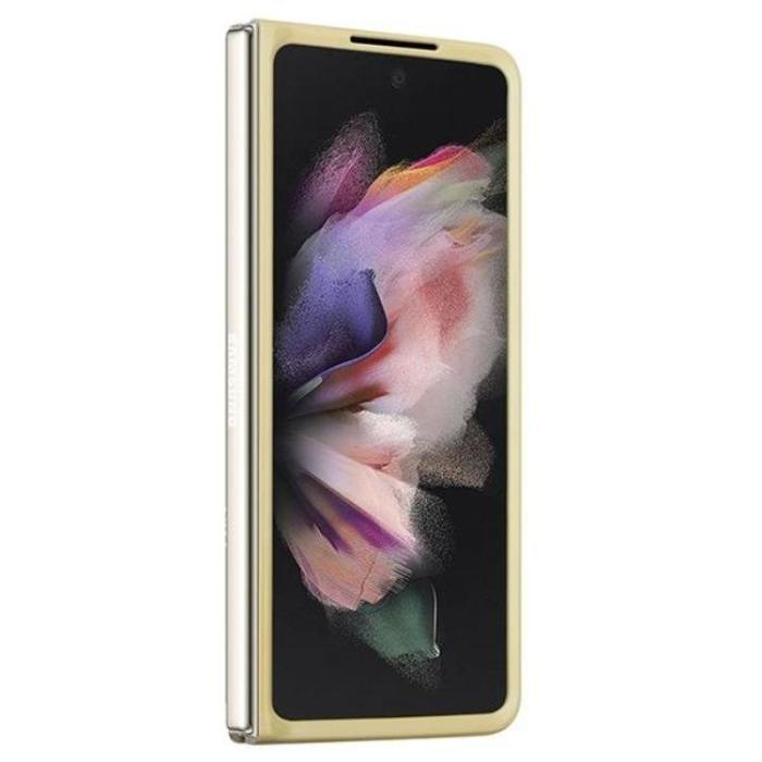 Guess - Guess Galaxy Z Fold 5 Mobilskal Läder Triangle Strass - Guld