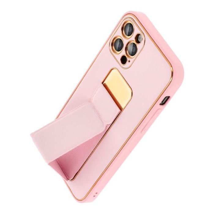 OEM - Galaxy A05 Mobilskal Kickstand Läder - Rosa