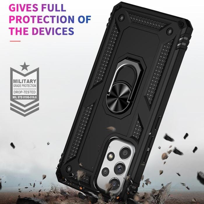 A-One Brand - Ring Kickstand Hybrid Skal Galaxy A53 5G - Svart
