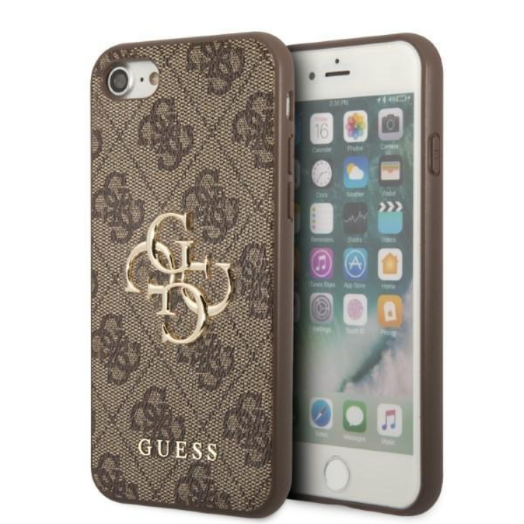 Alternativ bild 0 för Guess Guess GUHCI84GMGBR iPhone 7/8/SE 2020/2022 brązowy/brown hardcase 4G Big Metal Logo NoSize