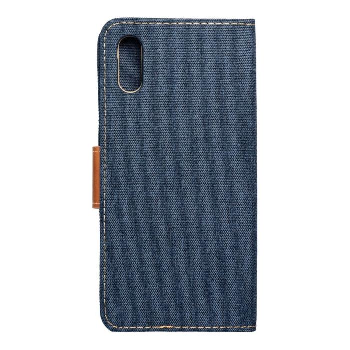OEM - Redmi 9A/9AT Plånboksfodral Canvas Nylon - Blå