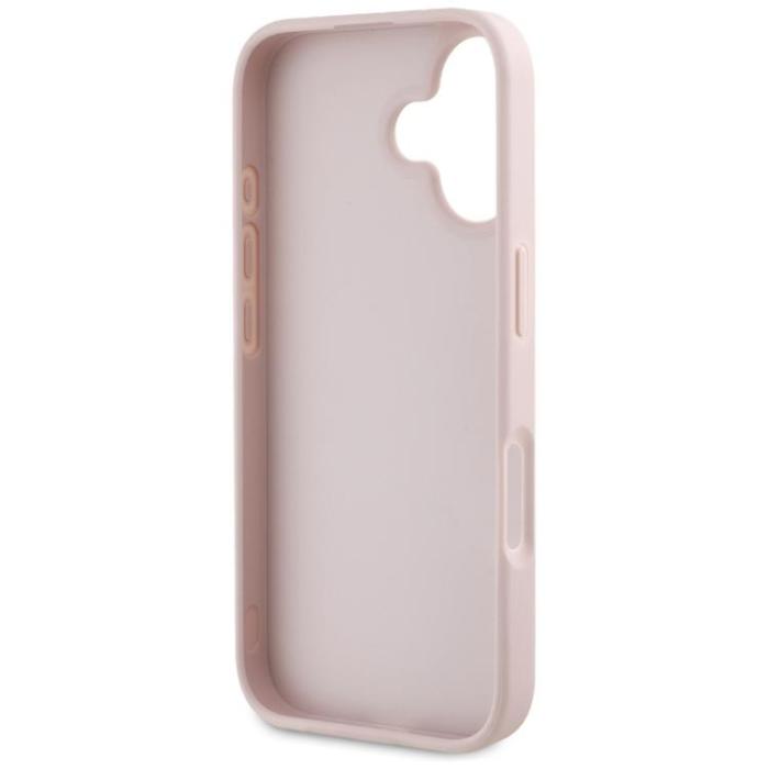 Guess - Guess iPhone 16 Mobilskal Grained Big 4G Small Classic Logo - Rosa