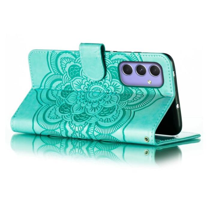OEM - Samsung Galaxy S26 Plånboksfodral Konstläder Mandala Tryck - Grön