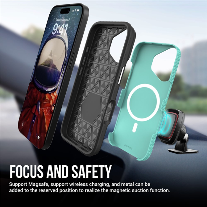 A-One Brand - iPhone 17 Mobilskal MagSafe Protective TPU+PC - Mintgrön