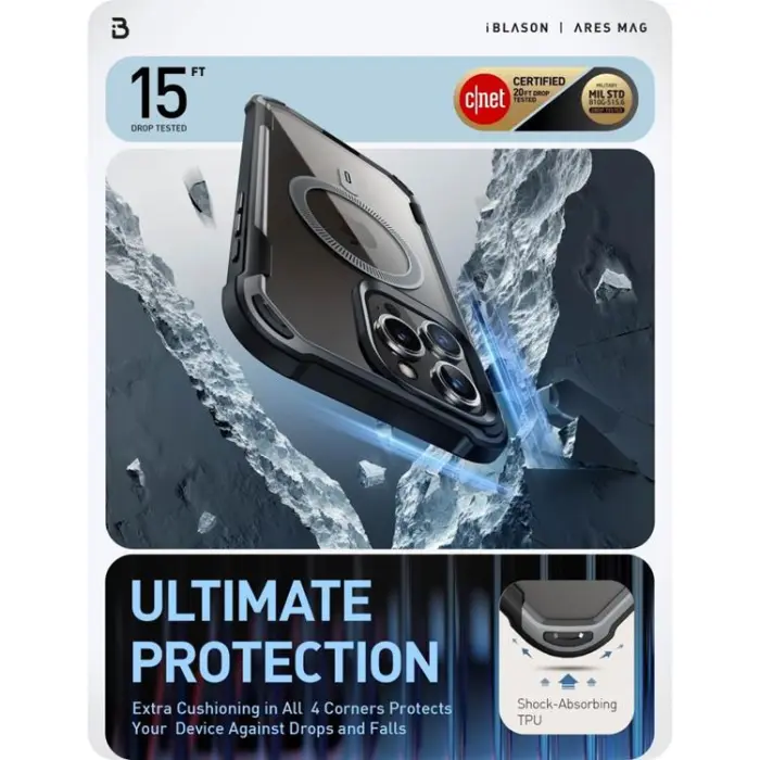 SupCase - Supcase iPhone 15 Pro Max Mobilskal Magsafe Iblsn Ares - Svart