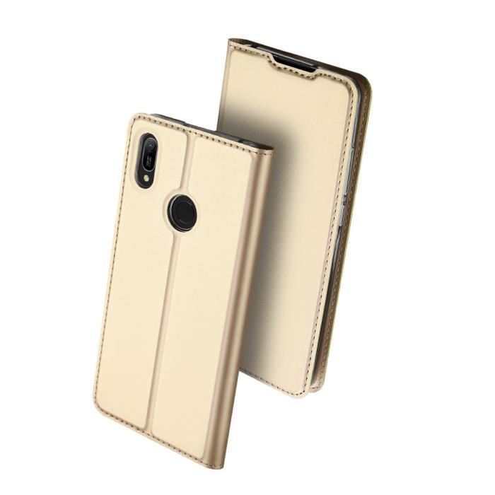 UTGATT5 - Dux Ducis Plånboksfodral till Huawei Y6 (2019) - Guld