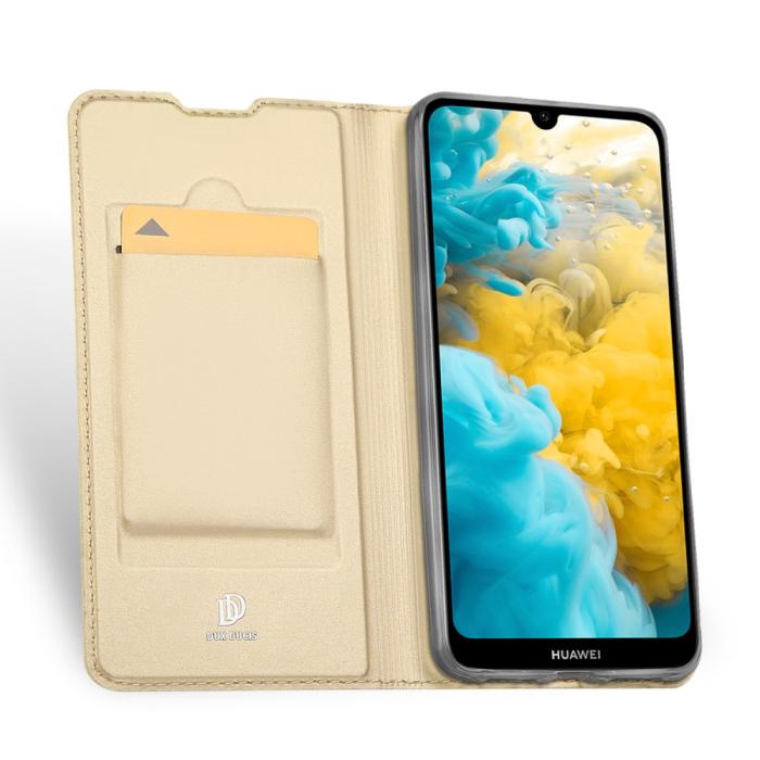 UTGATT5 - Dux Ducis Plånboksfodral till Huawei Y6 (2019) - Guld