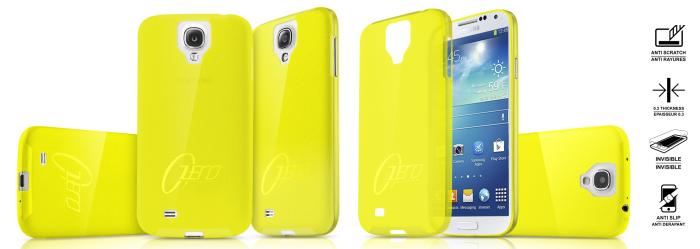 ItSkins - ITSkins Zero 3 Skal till Samsung Galaxy S4 Mini (Gul) + Skärmskydd