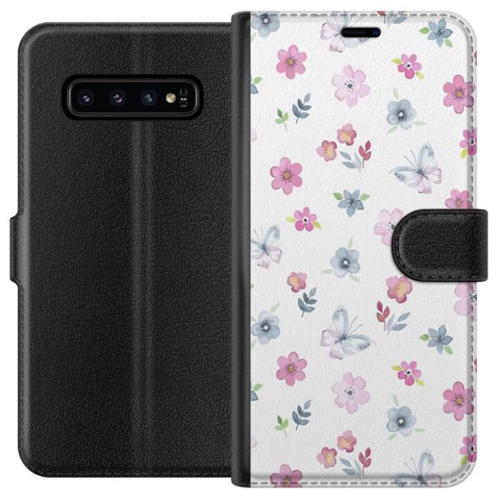 iSecrets - Plånboksfodral till Samsung Galaxy S10 med Blommor och fjärillar