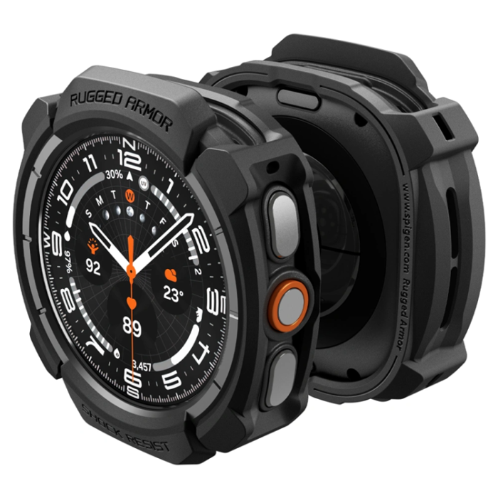 Spigen - Spigen Galaxy Watch Ultra 2 (47mm) Skal Rugged Armor - Matte Svart